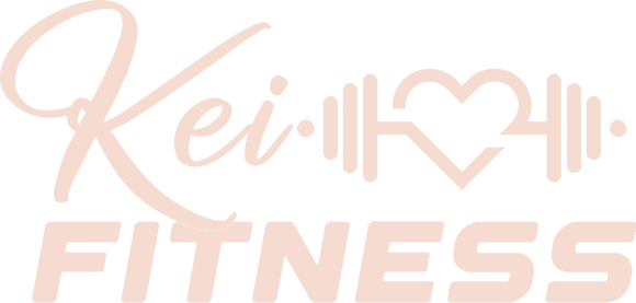Logotipo de Kei Fitness en color crema